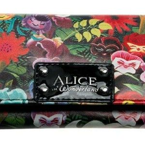 Alice in Wonderland Flowers Women's Hand Purse Clutch Wallet