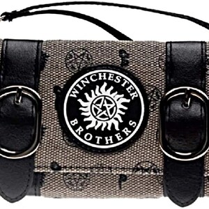 Supernatural Winchester Bros Hunters Kit Women's Hand Purse Clutch Gray Wallet