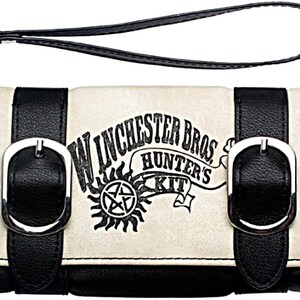 Supernatural Winchester Bros Hunters Kit Women's Hand Purse Clutch White Wallet