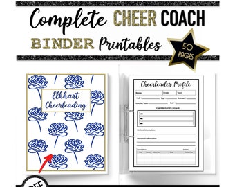 Complete Cheerleading Coach Binder Printable, Digital Planning, Cheer Coach Planner