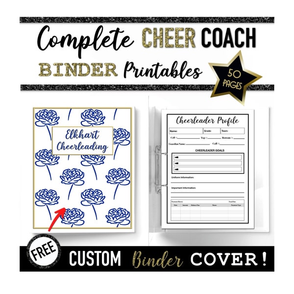 Complete Cheerleading Coach Binder Printable, Digital Planning, Cheer Coach Planner
