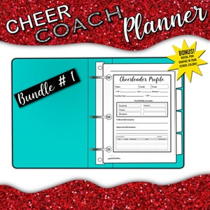 Cheerleading Coach Binder Printable, Digital Planning, Cheer Coach Planner