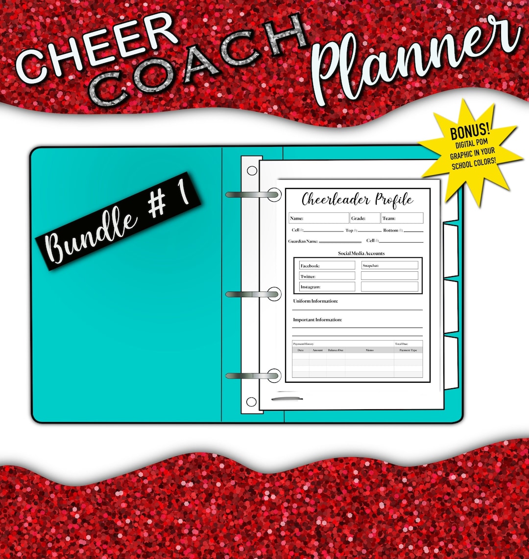 Cheerleading Coach Binder Printable, Digital Planning, Cheer Coach Planner - Etsy cheerleading-coach-binder-printable-digital-planning-cheer-coach-planner-etsy