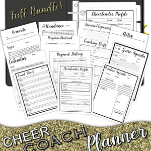 Cheerleading Coach Binder Printable, Digital Planning, Cheer Coach ...