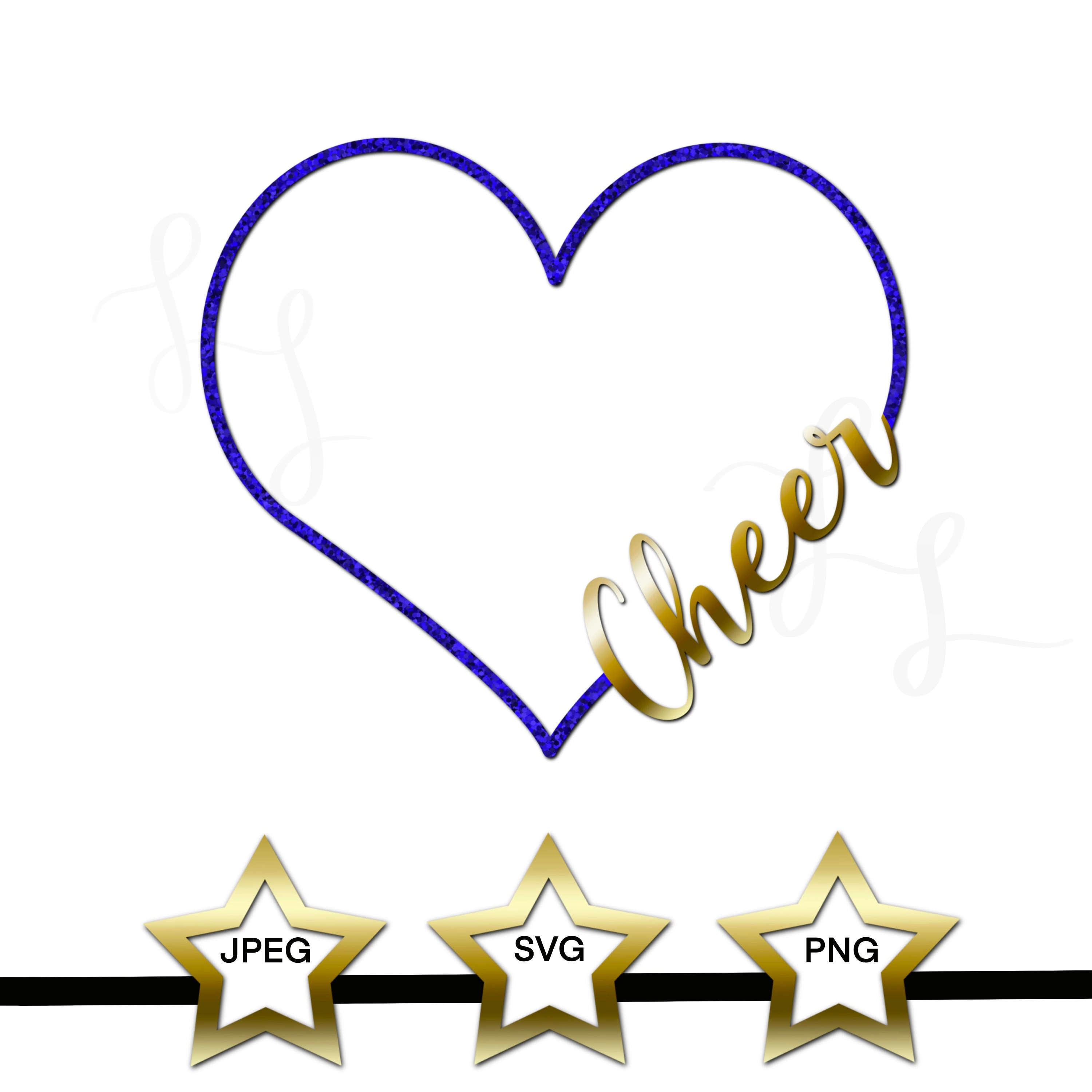 Cheerleading heart,SVG, cut file, Cheer SVG