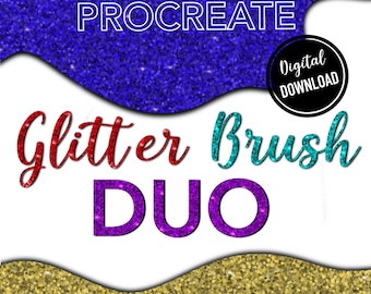 Procreate Glitter Brush Duo, Sparkle Procreate Brush Duo, Chunky Glitter, Glitter Overlay, Shiny Brush Set, Procreate Glitter Brushes, iPad