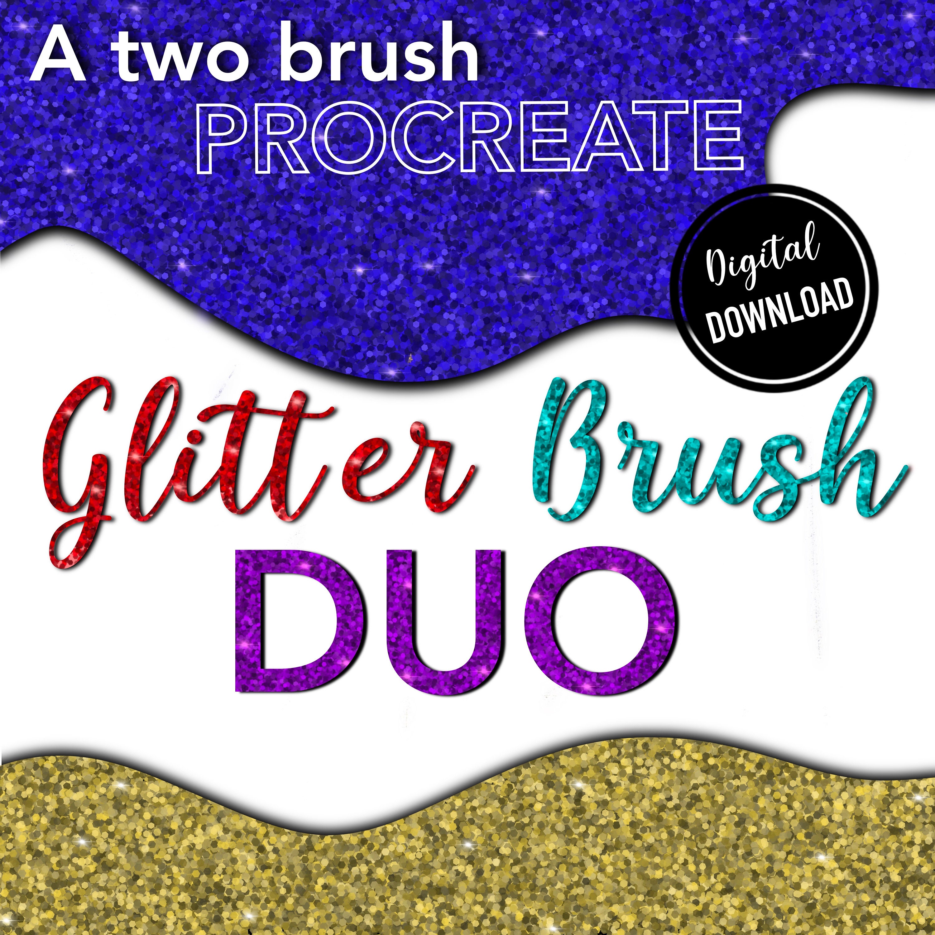 Procreate Glitter Brush Duo – Chunky Sparkle & Highlight Overlay Set for iPad