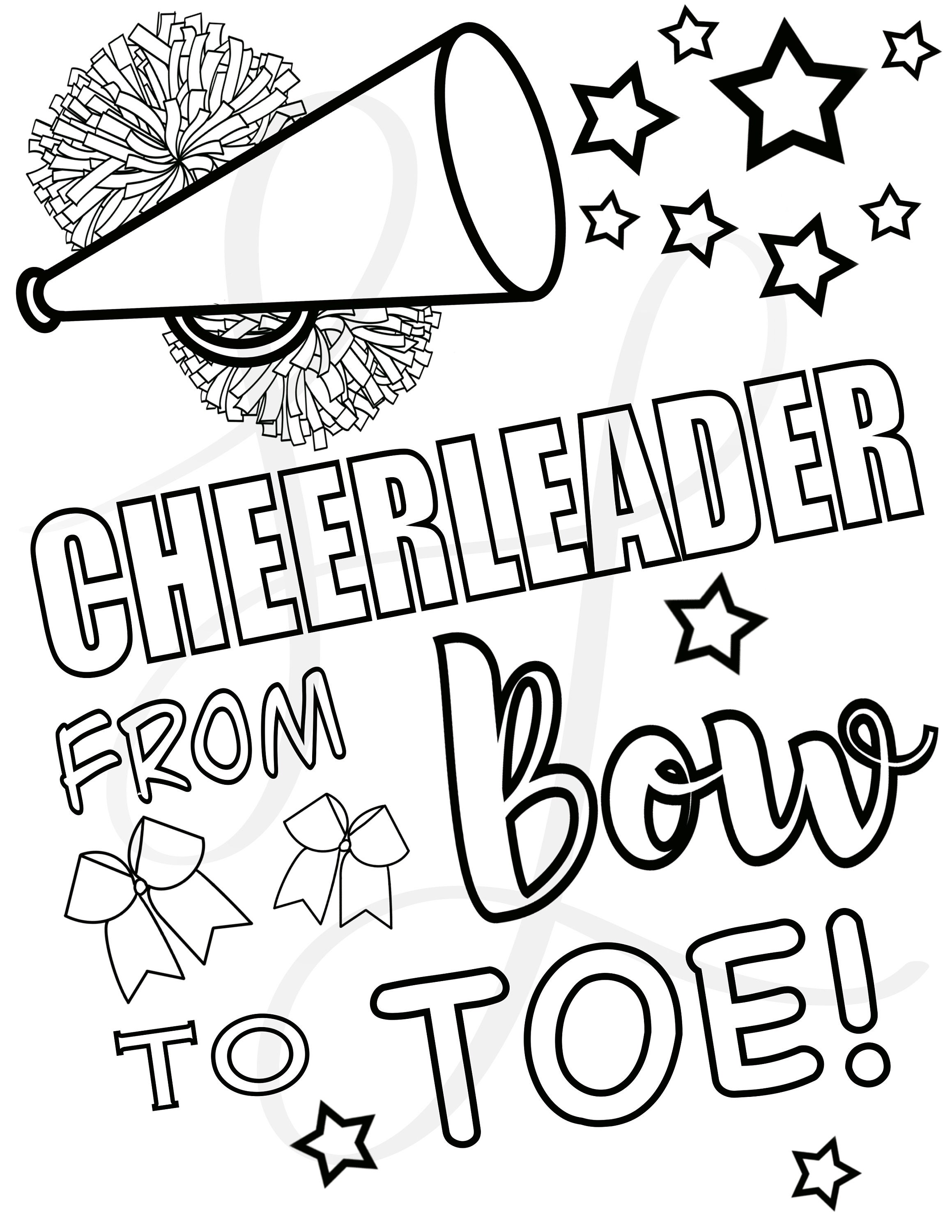 Cheerleading Color Pages Duo Etsy Cheerleading Color Pages Duo Etsy