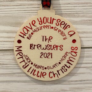 Christmas Holiday Ornament - Personalized