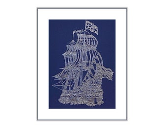 Ship Foil Print