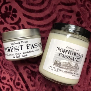 Northwest Passage Soy Candle | History Literature Inspired Candle | Unisex Marine Scent | Terror Collection