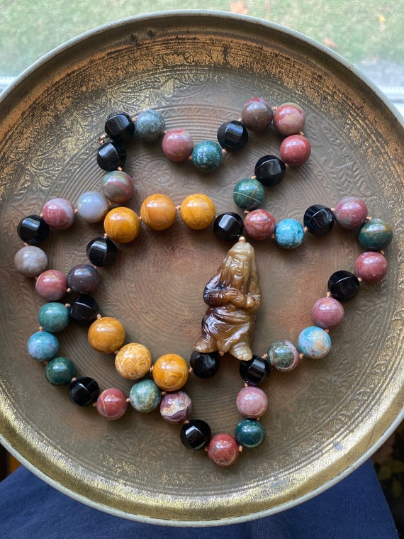 Vintage Knotted Buddha Beads Mala Beads 50 Beads … - image 3