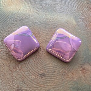 Vintage Porcelain Purple Marble Earrings