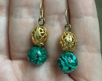 Vintage Beaded Dangle Earrings