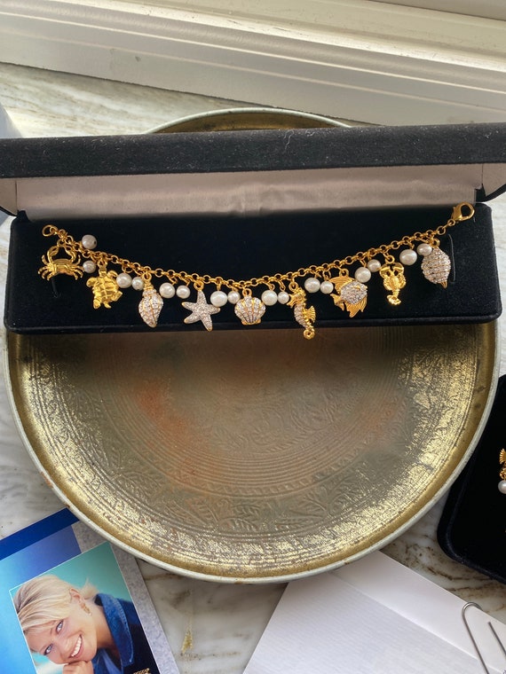 Danbury Mint Vintage 24k Gold Plated Sea Life Jewelry Set - Etsy