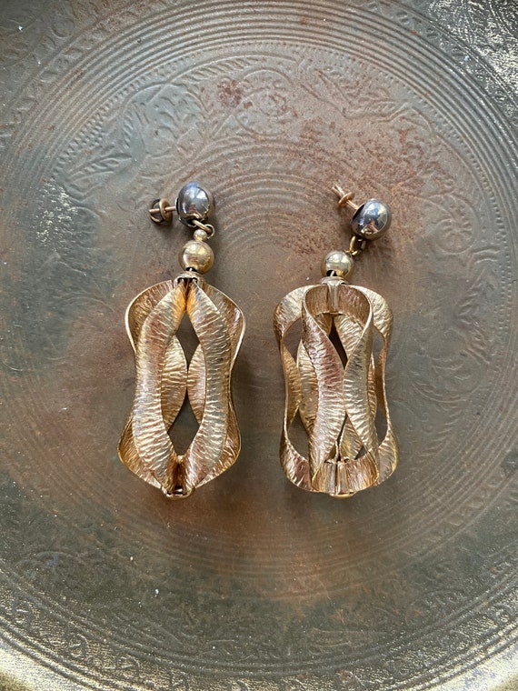 Vintage Gold Tone Costume Earrings