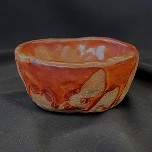 Small handmade rustic pinch pot stoneware bowl