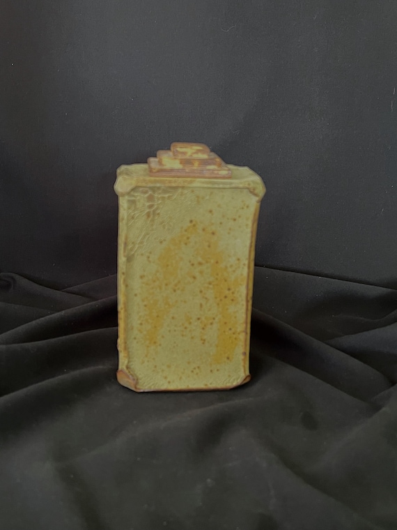 Handmade Japanese style stoneware jar or vase