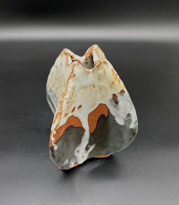 Handmade rustic pottery stoneware vase
