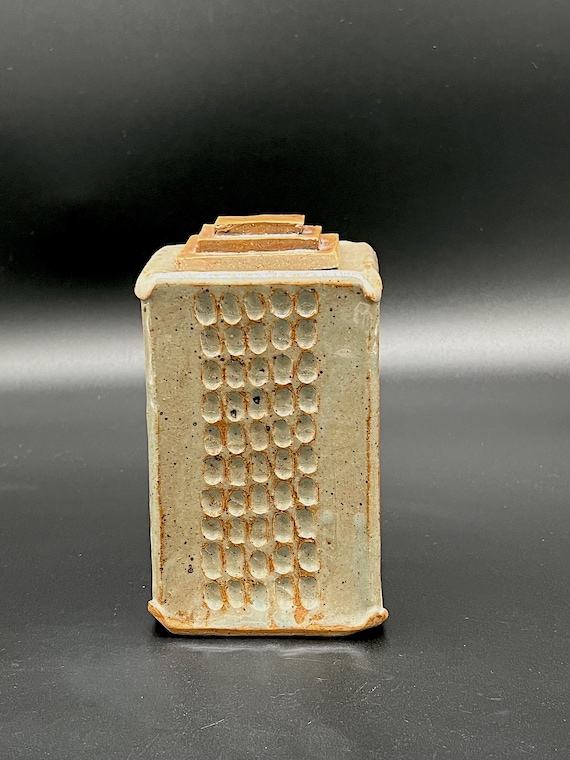 Handmade Japanese style stoneware jar or vase