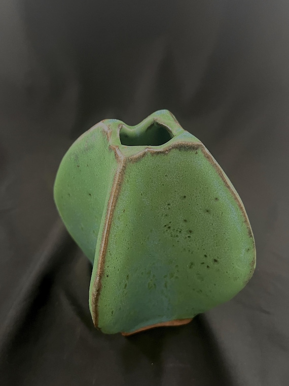 Handmade rustic pottery stoneware vase