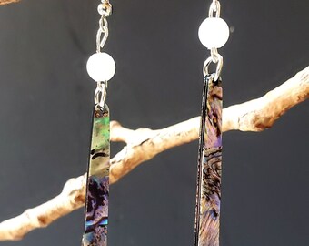 Long Mother of Pearl Dangle Earrings