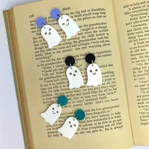 Ghost Drop Stud Earrings // Handmade Acrylic Earrings // Handmade // Halloween // Ghosts // Gift
