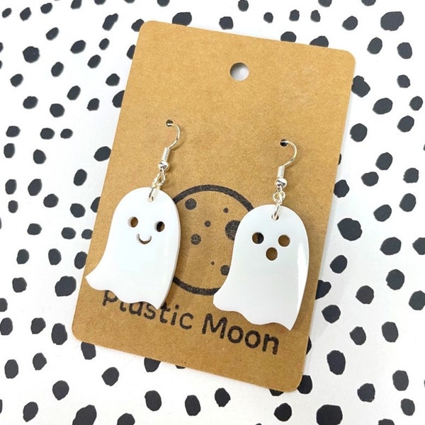 Acrylic Ghost Earrings: Halloween Party Costume Jewelry
