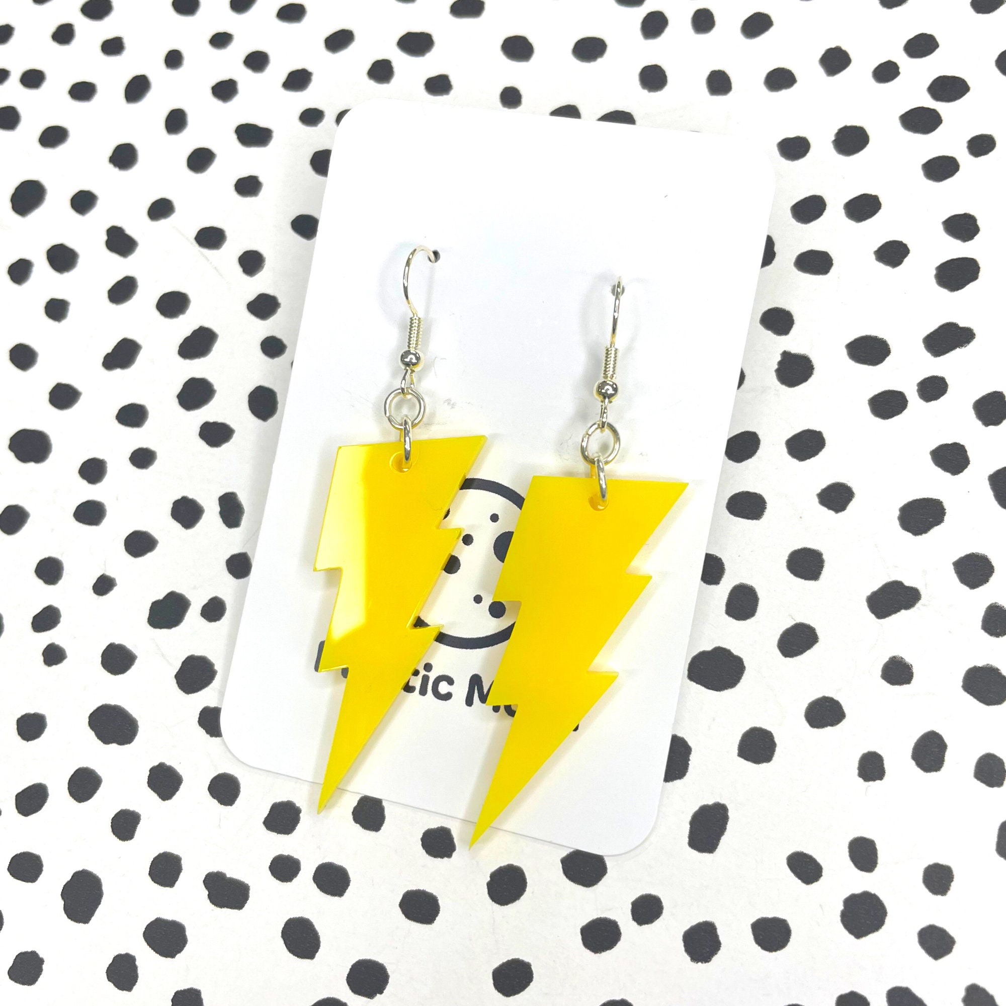 Lightning Bolt Earrings Etsy UK