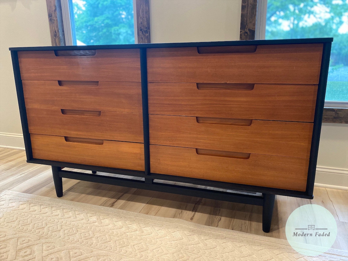 Mid Century Modern Bedroom Dresser Set Bohemian Dresser Set Etsy