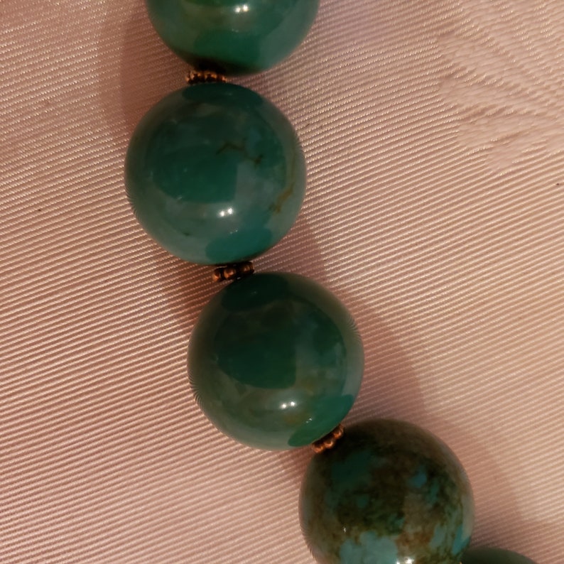 Turquoise bold gold toggle large stone necklace