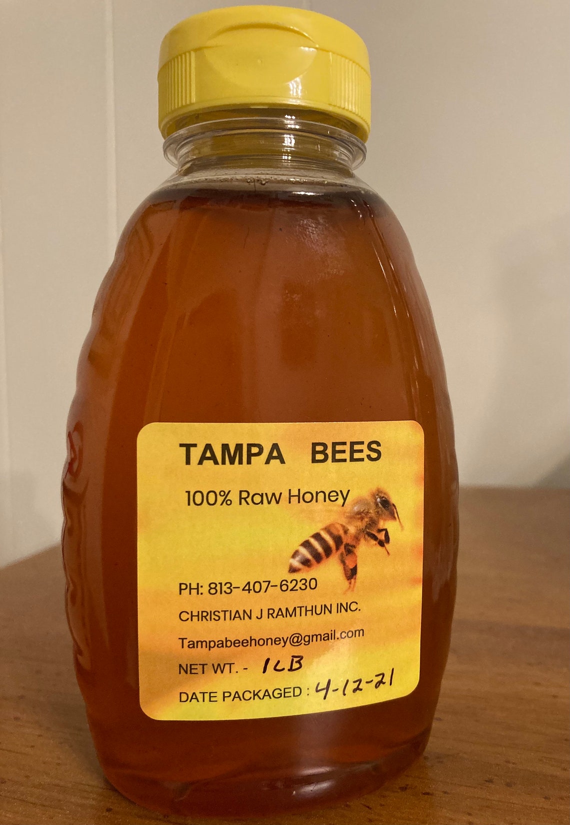 One Pound of Raw Local Honey. Etsy