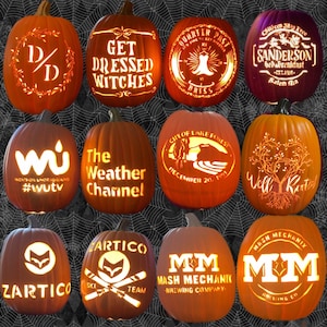 Custom Logo Carved Foam Pumpkin (Business, Sports Team, Band, Movie, TV Show)