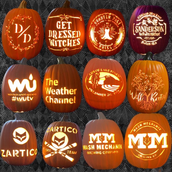 Custom Logo Carved Foam Pumpkin (Business, Sports Team, Band, Movie, TV Show)