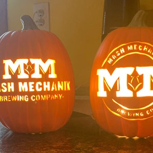 Custom Logo Carved Foam Pumpkin (business, Sports Team, Band, Movie, TV ...