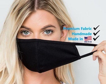 3 PCS/SET - Premium Fabric Face Mask / Washable / Double-Layer / Breathable / Stretchable / Made in USA / Soft Mask/  One Day Shipping