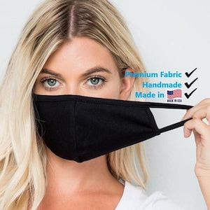 3 PCS/SET - Premium Fabric Face Mask / Washable / Double-Layer / Breathable / Stretchable / Made in USA / Soft Mask/  One Day Shipping