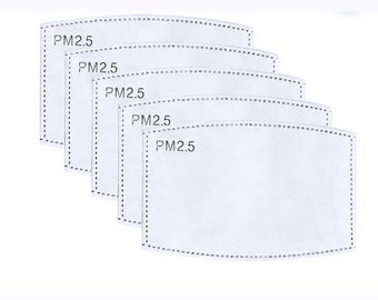 Maskenfilter PM 2,5 / Pm 2,5 Filter nachfüllen / Ersatzfilter für Gesichtsmaske - 10 Filter - 20 Filter - One Day ShippingByLAMaskDesign