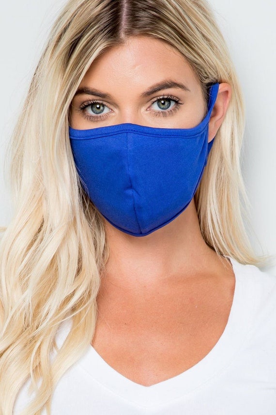 3 Masks/Set - Adult Face Masks / Cotton / Made in USA / Washable / Unisex /Reusable / Comfortable / Breathable /Double Layer /Soft