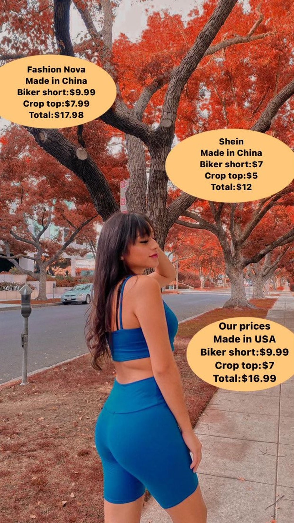 Two-Piece Biker Short Set / Strap Top And Biker Short Set (Shipped The Same Day) Comfortable / Made In Usa Alwasky