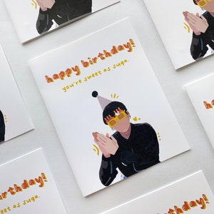 Tarjeta de cumpleaños dulce de Suga