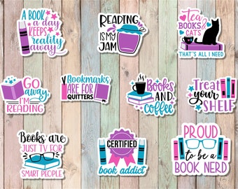 Download Book Theme Stickers Etsy