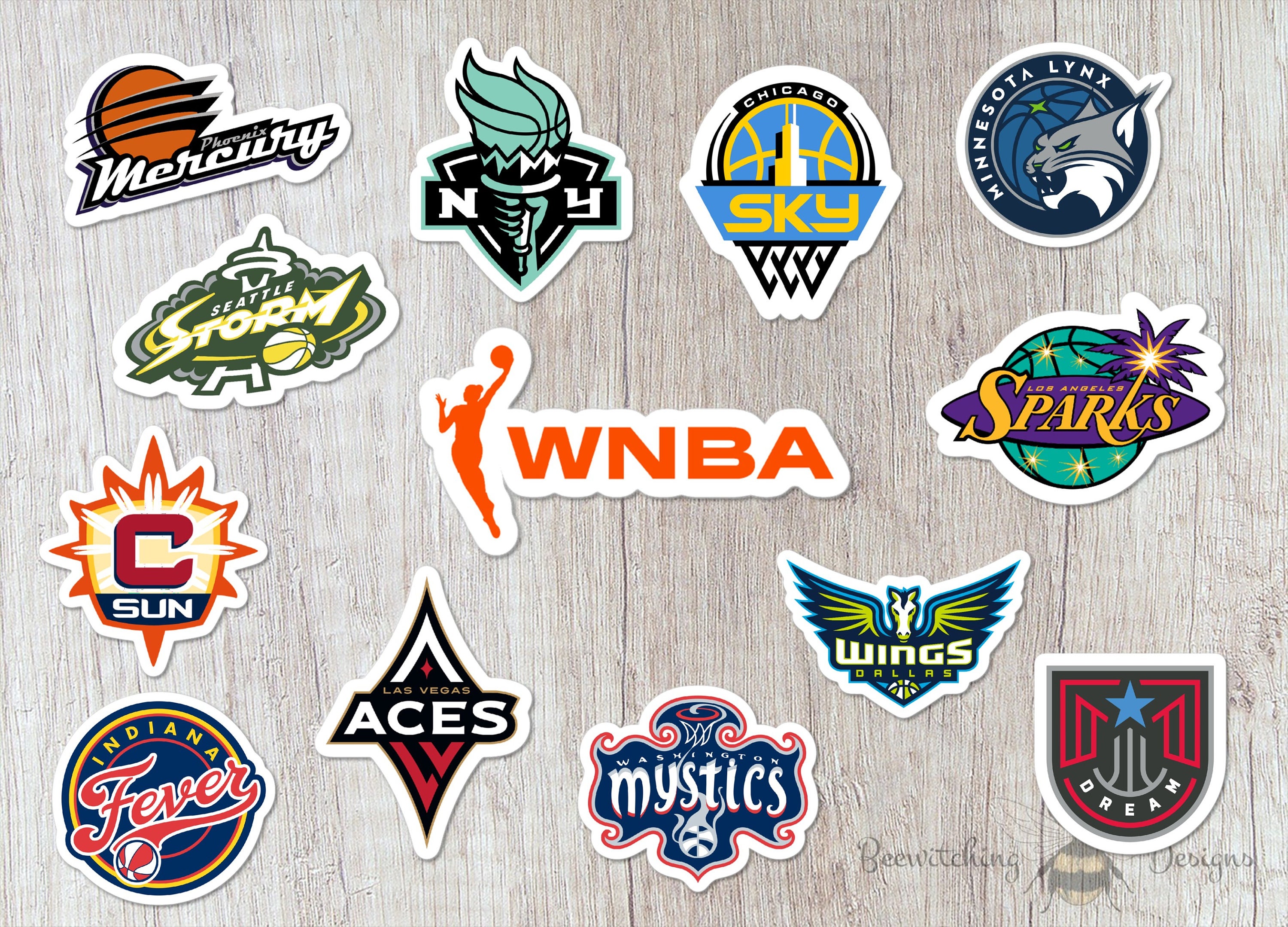 2021 WNBA Team Logo Vinyl Stickers Etsy