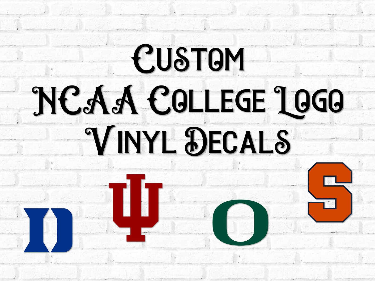 Custom NCAA College Logo Waterproof Vinyl Decals Etsy