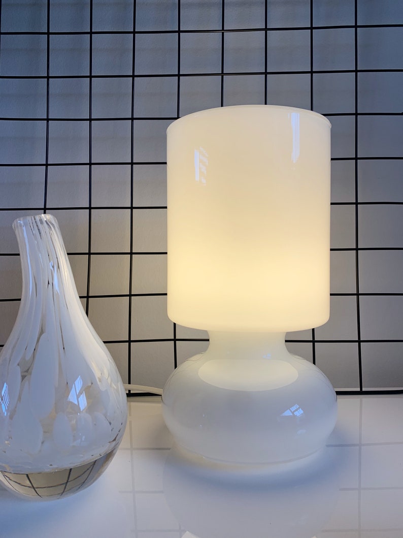 Vintage Ikea Pilz Lampe handgemachte Glas Tischlampe Lykta
