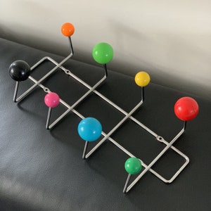 Appendiabiti vintage Sputnik, colorato, da parete, design Sputnik - Era spaziale - Anni '90