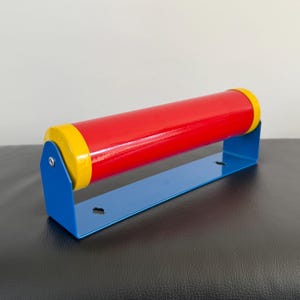 Vintage G&G metal wall lamp Memphis style in primary colors red blue yellow reading lamp from the 80s