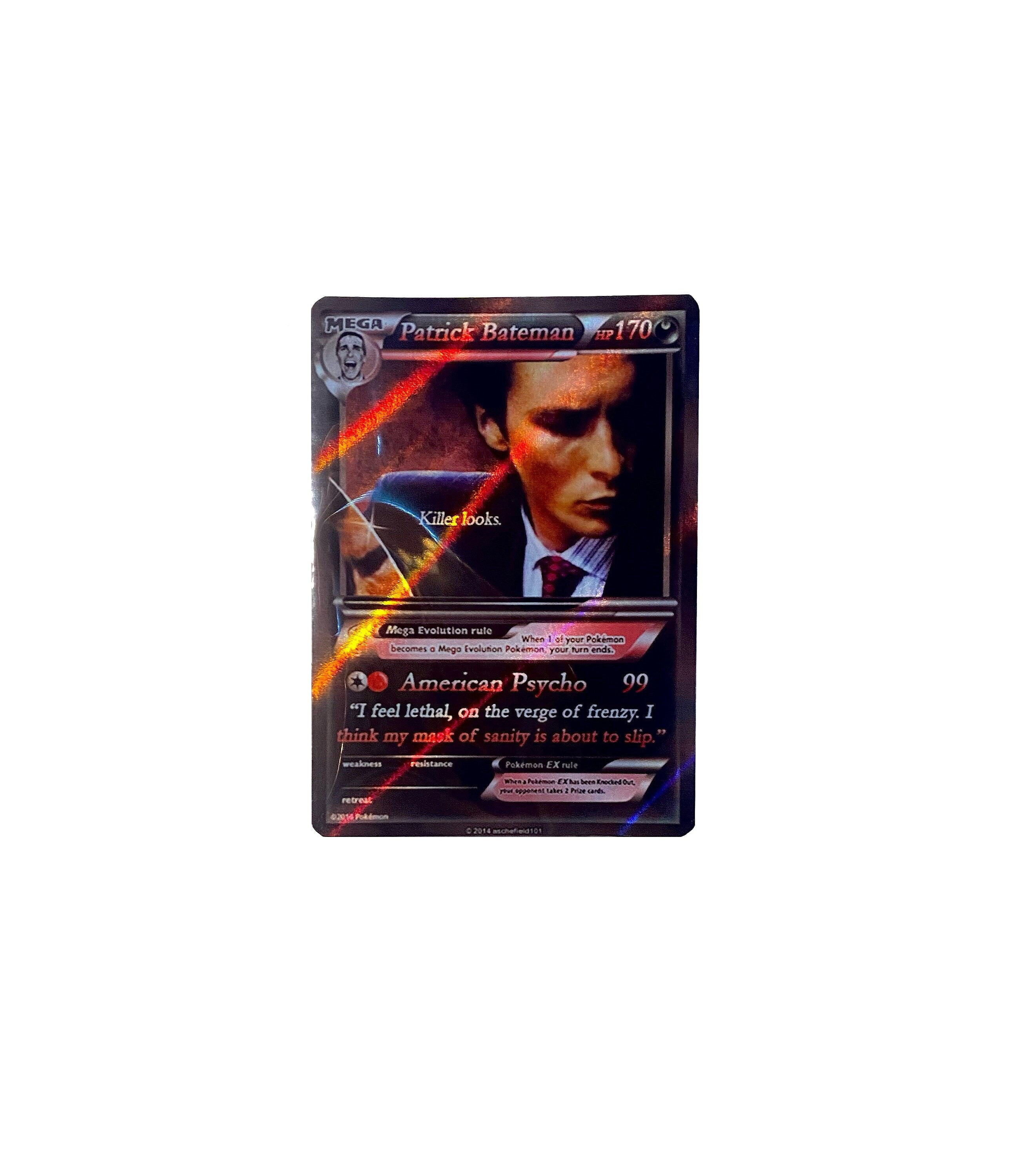 Patrick Bateman Fanmade | Pokmon Trading Card - Etsy Patrick Bateman Fanmade | Pokmon Trading Card - Etsy
