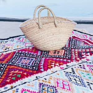 Wicker basket, Natural fiber baskets, small basket, beach basket, baby bedroom basket, storage basket, bathroom decoration