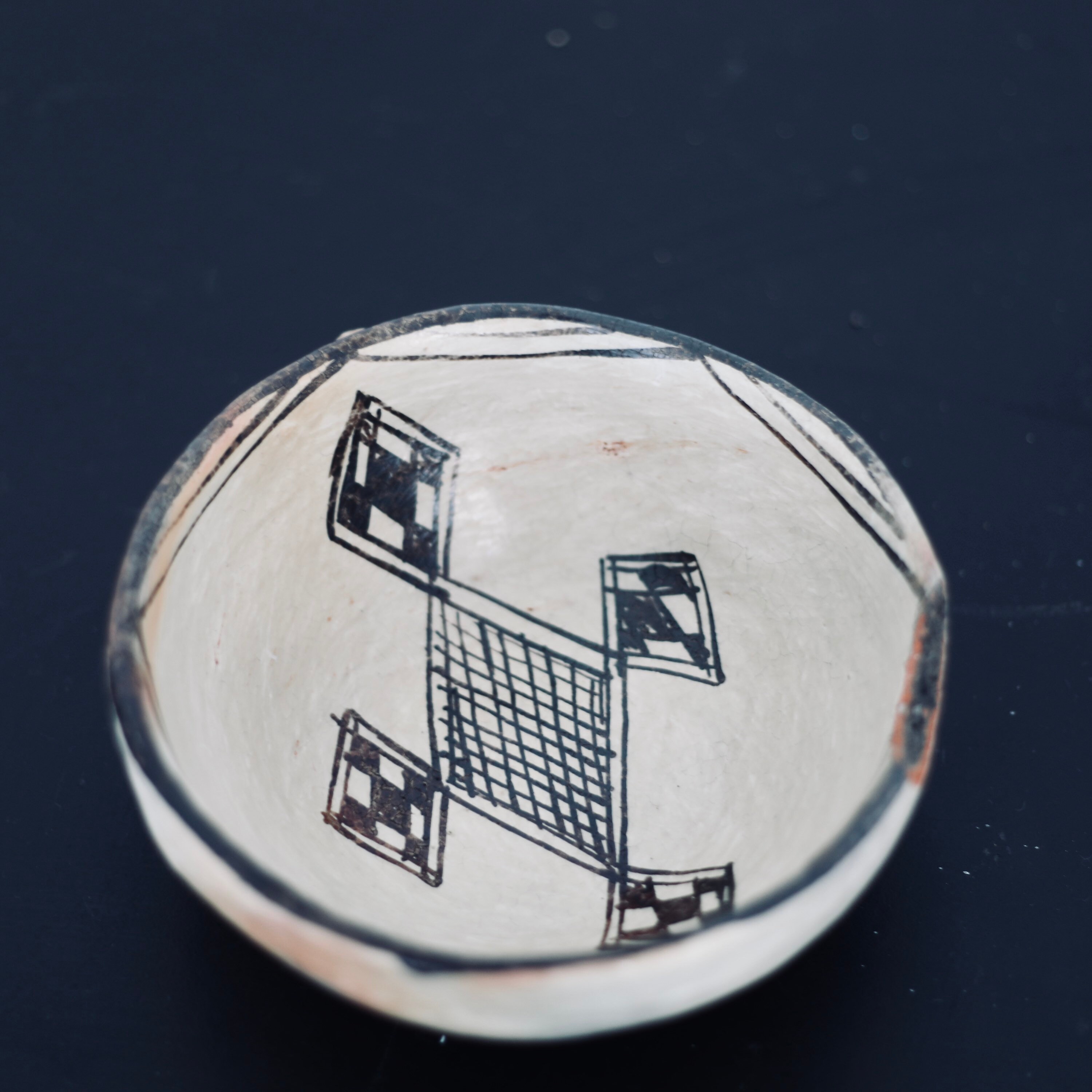 Poterie Berbère Kabyle, Coupelle de Sejnene, Poterie Sejnane, Vintage, Décoration Maison, Plat Beige